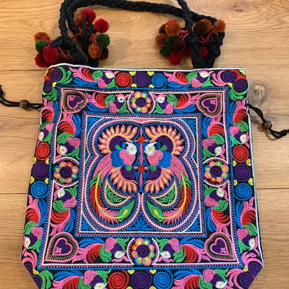 Thai Boho Shoulder Tote - Picture 2 of 14